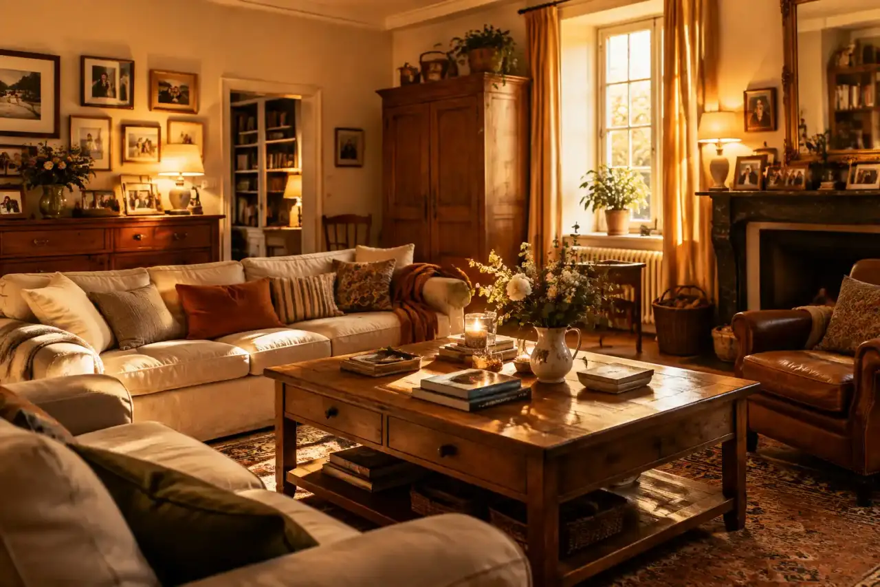 La déco maison de famille mêle meubles anciens, confort moderne et souvenirs personnels