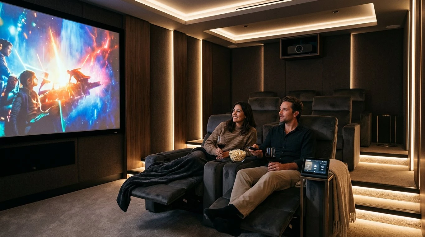Home cinéma intégré invisible